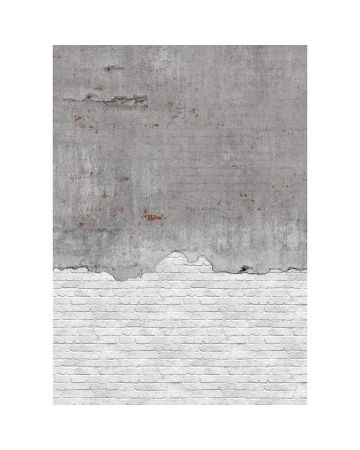 Fotomural pared ladrillo blanco gris 364279gLOF3