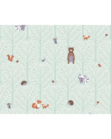 Papel pintado infantil bosque animales 38119g2gLL