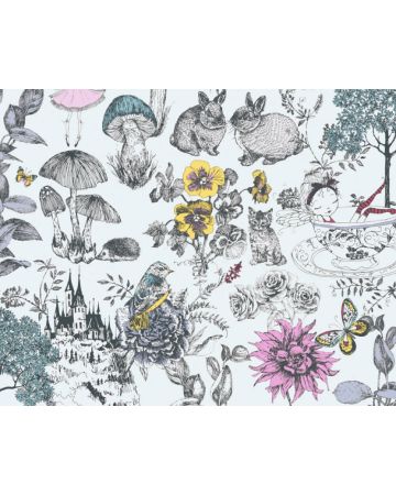 Papel pintado flores animales 38120g1gLL