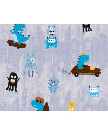 Papel pintado infantil monstruos 38121g1gLL