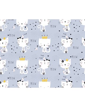 Papel pintado infantil gatos azul 38131g1gLL