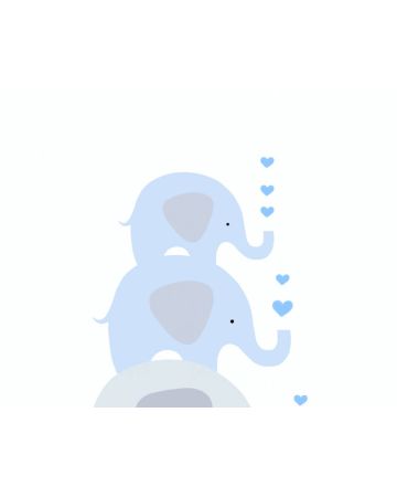 Papel pintado infantil elefantes azul 38135g1gLL