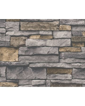 Papel pintado piedras marrón gris 388131gELE2