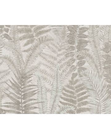 Papel pintado hojas gris crudo 393475gFAM
