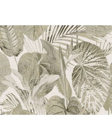 Papel pintado hojas beige crudo 393551gFAM