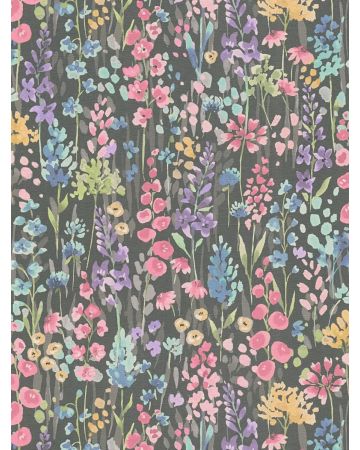 Papel pintado flores rosa azul verde 396064gAQUA