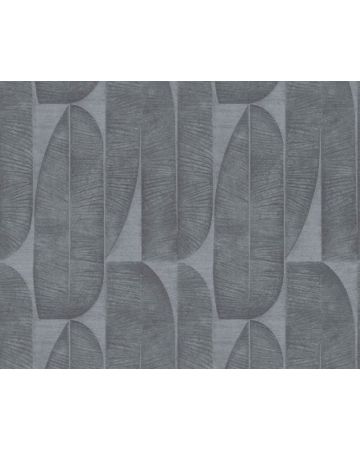 Papel pintado hojas gris 396584gSTO