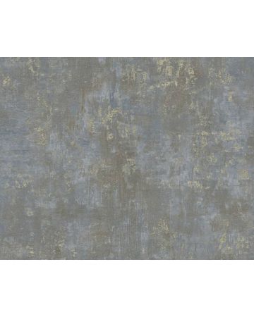Papel pintado cemento azul marrón dorado 396701gSTO