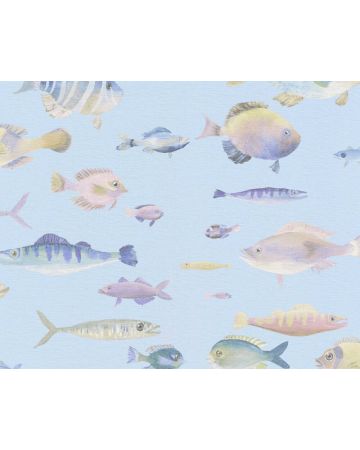 Papel pintado peces azul 396962gPIN