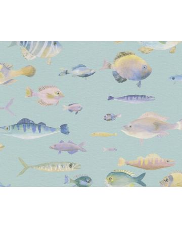 Papel pintado peces azul 396963gPIN