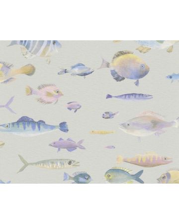Papel pintado peces marrón claro 396964gPIN