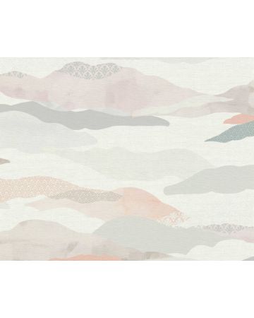 Papel pintado nubes blanco rosa 396992gPIN