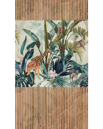 Fotomural jungla tras maderas 398531gWALL