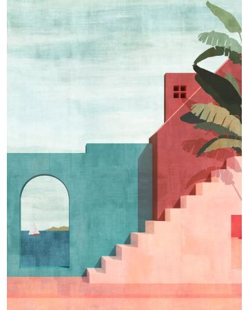 Fotomural casa en el mar 398891gWALL