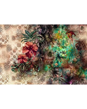 Fotomural flores abstracto