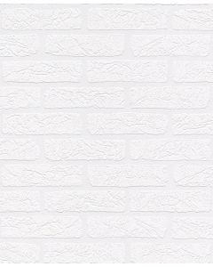 Papel pintado pared ladrillo blanca 056-BRO